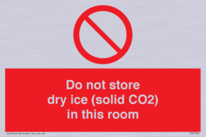 PH7556: Do not store dry ice (solid CO2) in this room