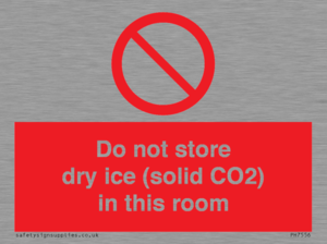 PH7556: Do not store dry ice (solid CO2) in this room
