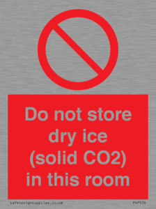 PH7556: Do not store dry ice (solid CO2) in this room