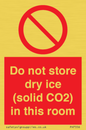 PH7556: Do not store dry ice (solid CO2) in this room