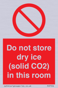 PH7556: Do not store dry ice (solid CO2) in this room