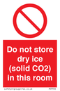 PH7556: Do not store dry ice (solid CO2) in this room