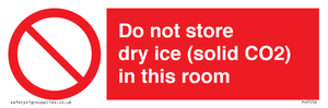 PH7556: Do not store dry ice (solid CO2) in this room