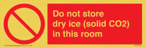 PH7556: Do not store dry ice (solid CO2) in this room