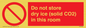 PH7556: Do not store dry ice (solid CO2) in this room