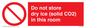 PH7556: Do not store dry ice (solid CO2) in this room