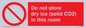 PH7556: Do not store dry ice (solid CO2) in this room