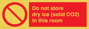 PH7556: Do not store dry ice (solid CO2) in this room