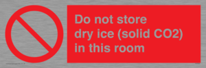 PH7556: Do not store dry ice (solid CO2) in this room