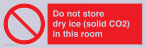 PH7556: Do not store dry ice (solid CO2) in this room