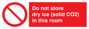 PH7556: Do not store dry ice (solid CO2) in this room