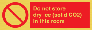 PH7556: Do not store dry ice (solid CO2) in this room