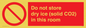 PH7556: Do not store dry ice (solid CO2) in this room