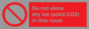 PH7556: Do not store dry ice (solid CO2) in this room