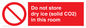 PH7556: Do not store dry ice (solid CO2) in this room