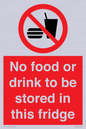 PH7882: No food or drink to be stored in this fridge