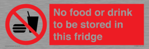 PH7882: No food or drink to be stored in this fridge