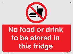 PH7882: No food or drink to be stored in this fridge