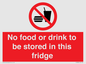 PH7882: No food or drink to be stored in this fridge