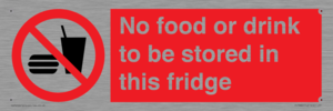 PH7882: No food or drink to be stored in this fridge