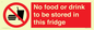 PH7882: No food or drink to be stored in this fridge