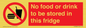 PH7882: No food or drink to be stored in this fridge
