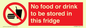 PH7882: No food or drink to be stored in this fridge