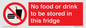 PH7882: No food or drink to be stored in this fridge
