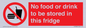 PH7882: No food or drink to be stored in this fridge