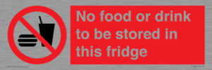 PH7882: No food or drink to be stored in this fridge