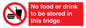 PH7882: No food or drink to be stored in this fridge