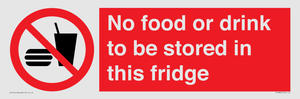 PH7882: No food or drink to be stored in this fridge