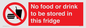 PH7882: No food or drink to be stored in this fridge