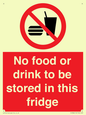 PH7882: No food or drink to be stored in this fridge