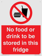 PH7882: No food or drink to be stored in this fridge