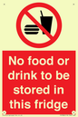 PH7882: No food or drink to be stored in this fridge