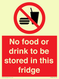 PH7882: No food or drink to be stored in this fridge