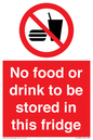 PH7882: No food or drink to be stored in this fridge