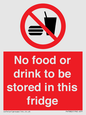 PH7882: No food or drink to be stored in this fridge