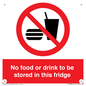 PH7882: No food or drink to be stored in this fridge
