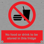PH7882: No food or drink to be stored in this fridge