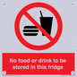 PH7882: No food or drink to be stored in this fridge