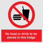 PH7882: No food or drink to be stored in this fridge