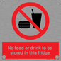 PH7882: No food or drink to be stored in this fridge