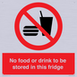 PH7882: No food or drink to be stored in this fridge