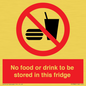PH7882: No food or drink to be stored in this fridge