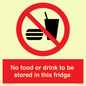 PH7882: No food or drink to be stored in this fridge
