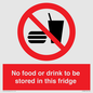 PH7882: No food or drink to be stored in this fridge