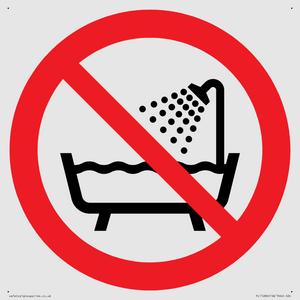 PL11286: P026 Prohibition: Do not use this device in a bathtub, shower, or water-filled reservoir
