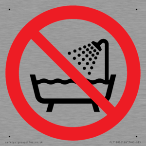 PL11286: P026 Prohibition: Do not use this device in a bathtub, shower, or water-filled reservoir